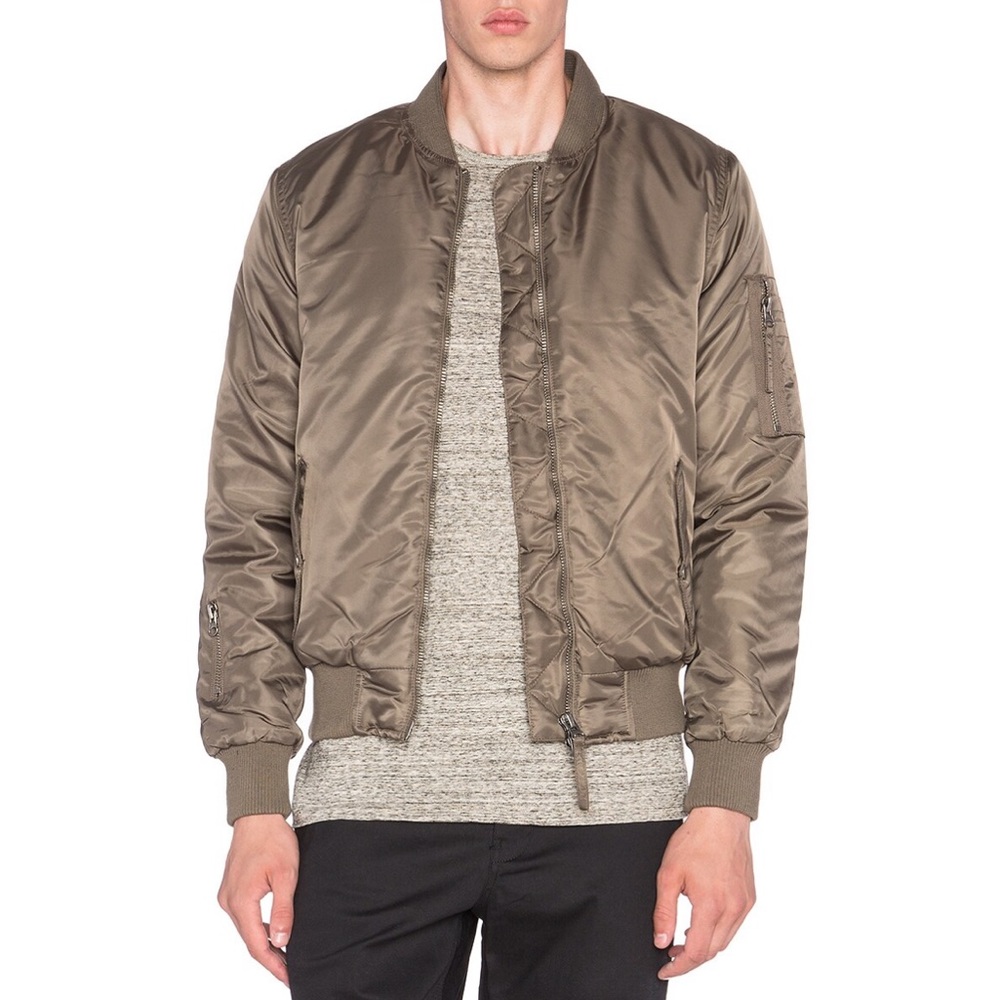 Bellfield Saltaire Bomber Jacket in Khaki